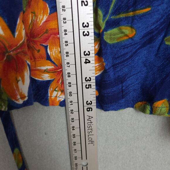Vintage I.C.I Womens Floral Romper Medium Costal Hawaiian Boho Preppy Layered - Picture 11 of 12